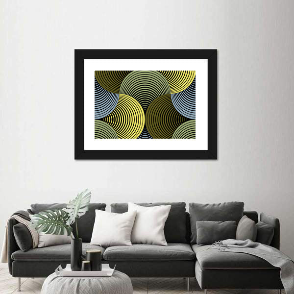 Ornate Geometric Petal Grid Canvas Wall Art