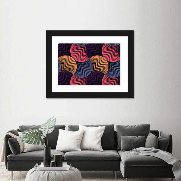 Geometric Petals Grid Canvas Wall Art