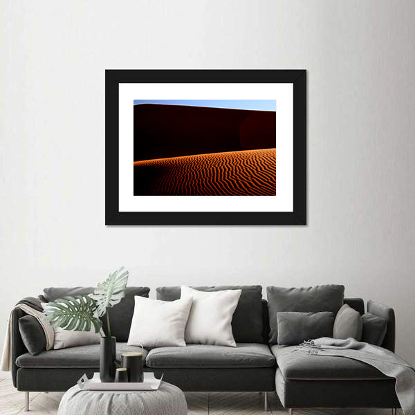 Desert Lines Around Sunset Canvas Wall Art