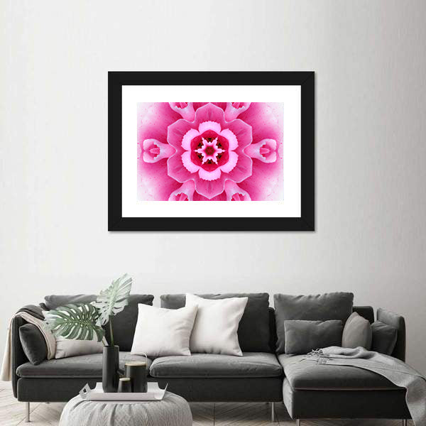 Pink Concentric Flower Canvas Wall Art