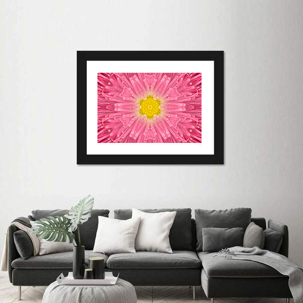 Daisy Pink Flower Canvas Wall Art