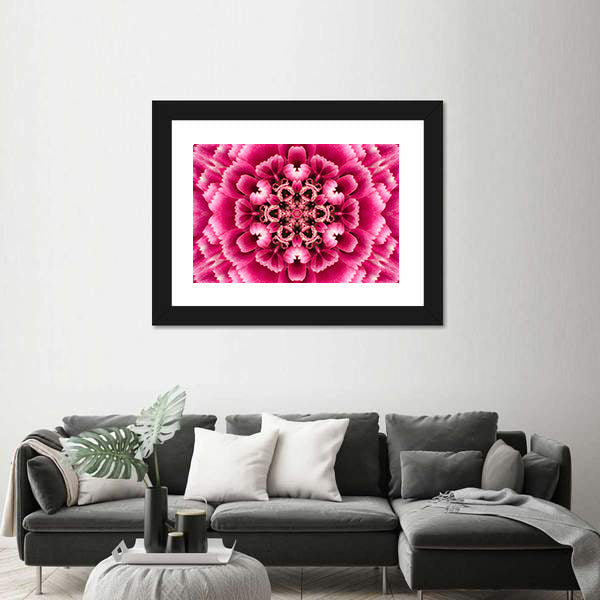 Concentric Mandala Flower Canvas Wall Art