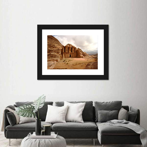 Monastery at Petra, Jordan Canvas Wall Art