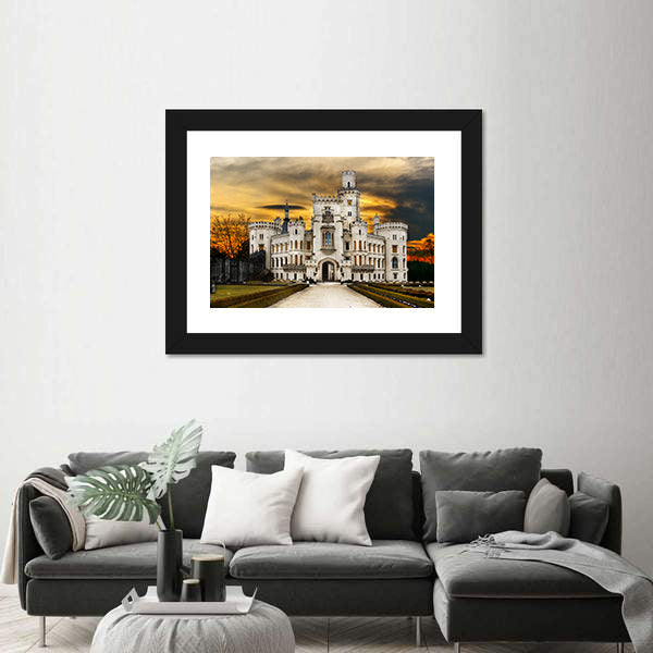 Hluboka Castle In Bohemia Canvas Wall Art