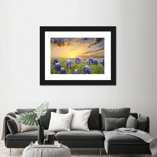 Bluebonnets In The Texas Hill County Canvas Wall Art