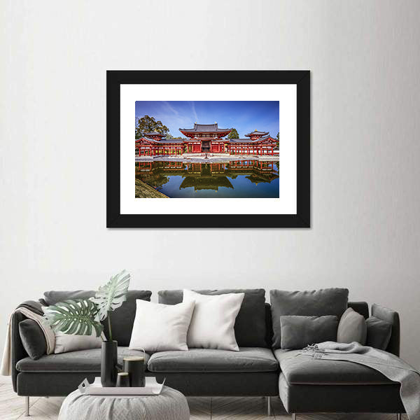 Byodo-in Temple Phoenix Hall Reflection Canvas Wall Art