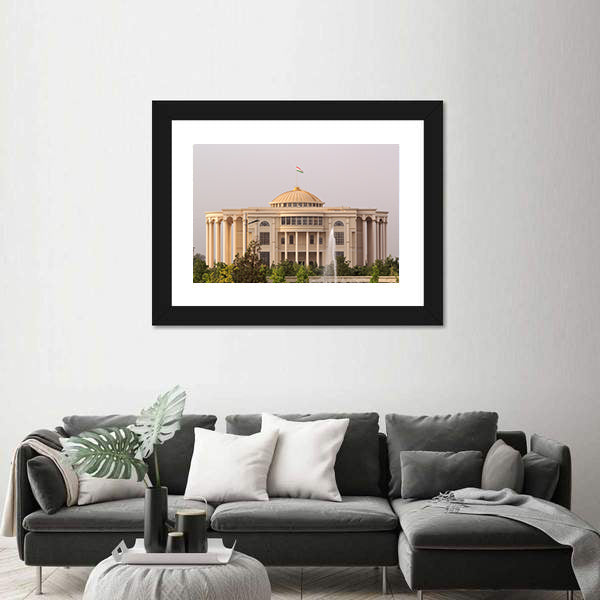 Palais Des Nations In The Morning Canvas Wall Art