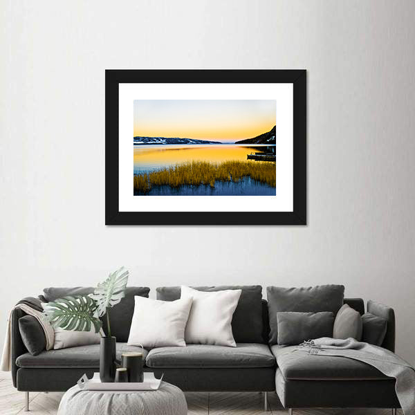 Lapland Lake In The North Of Sweden Canvas Wall Art
