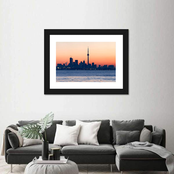 Toronto Skyline At Dawn Canvas Wall Art
