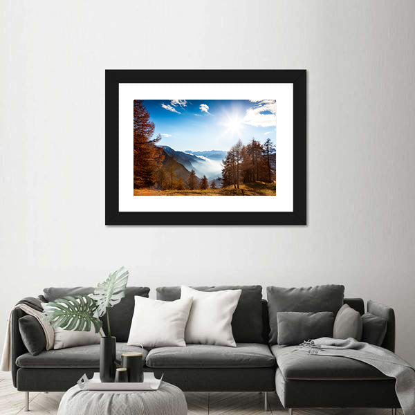 Italian Alps In Autumn Canvas Wall Art