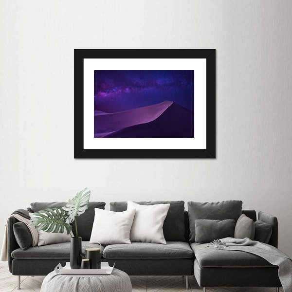 Milky Way Over Sahara Dunes Canvas Wall Art