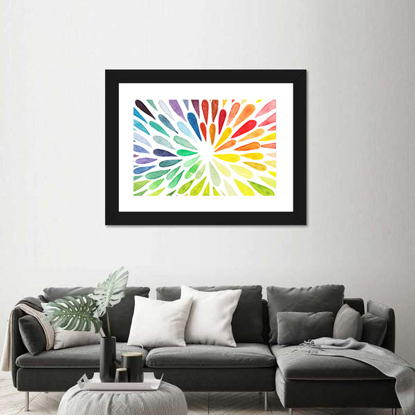 Colorful Splash Drops Canvas Wall Art