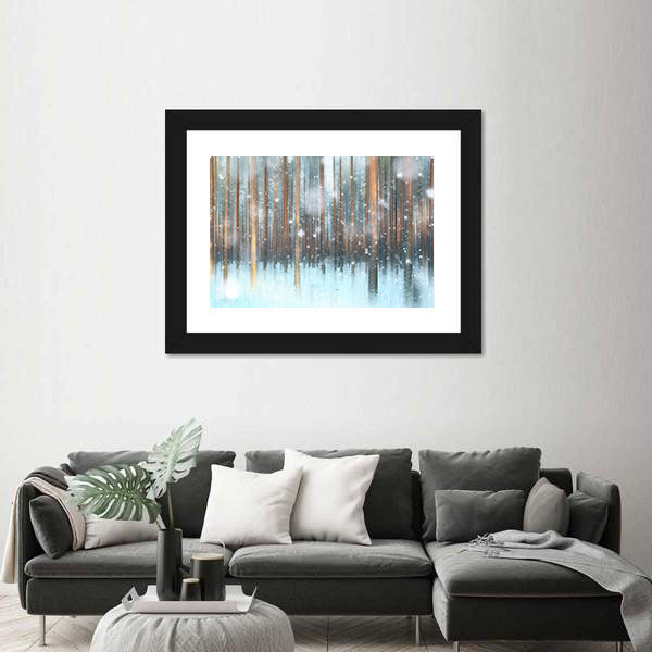 Magical Winter Forest Canvas Wall Art