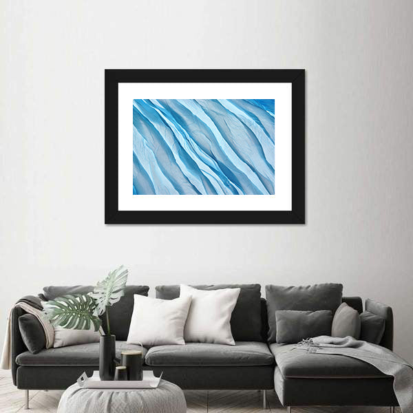 Soft Blue Chiffon Waves Canvas Wall Art