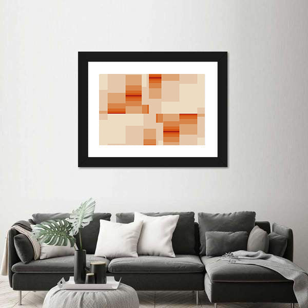 Digital Rectangles Abstract Canvas Wall Art