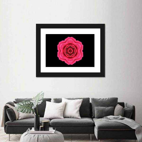 Pink Kaleidoscope Flower Canvas Wall Art