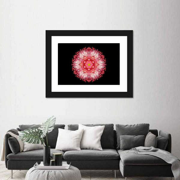 Pink Mandala Flower Canvas Wall Art