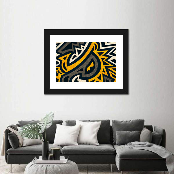 Seamless African Geometric Pattern Canvas Wall Art