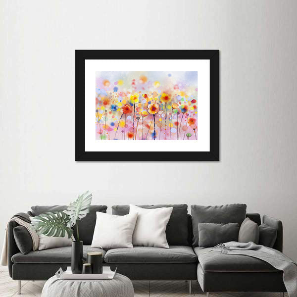 Floral Watercolor Abstract Canvas Wall Art