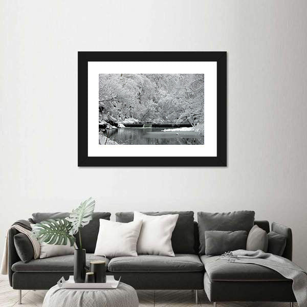 Snow Covered Fairmount Park In Philadelphia Canvas Wall Art