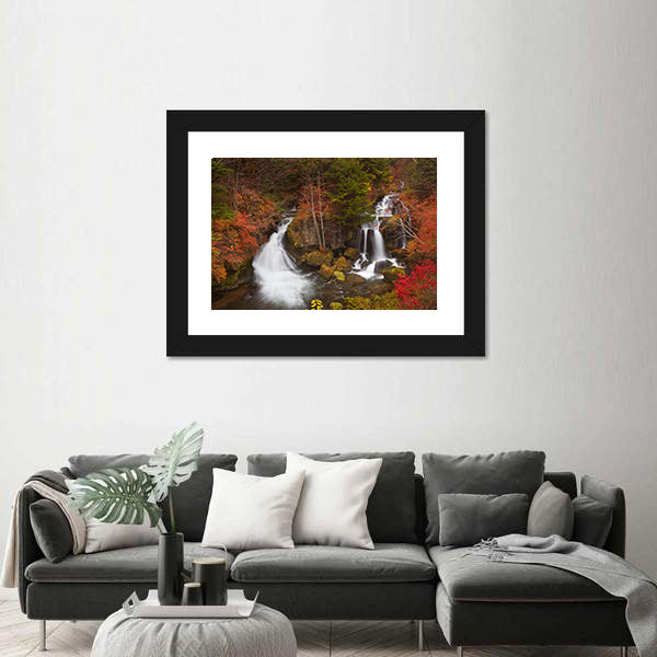 Ryuzu Falls Near Nikko Japan Canvas Wall Art