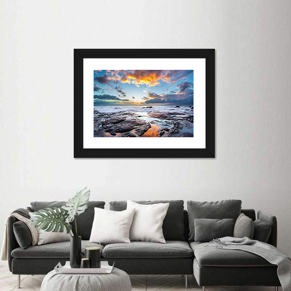 Rocky Shore On The Island Of Maui In Hawaii Canvas Wall Art