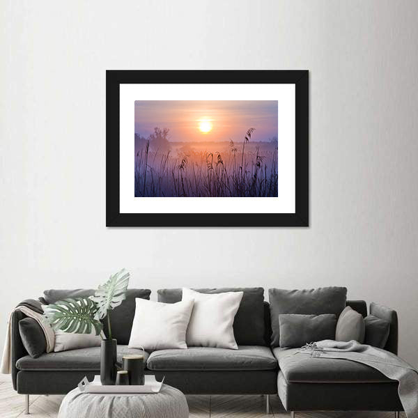 Shallow Depth Of Field At Sunset Canvas Wall Art