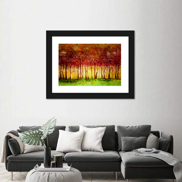 Forest In Fall Canvas Wall Art