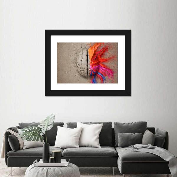 Creative Brain Paint Explosion Canvas Wall Art