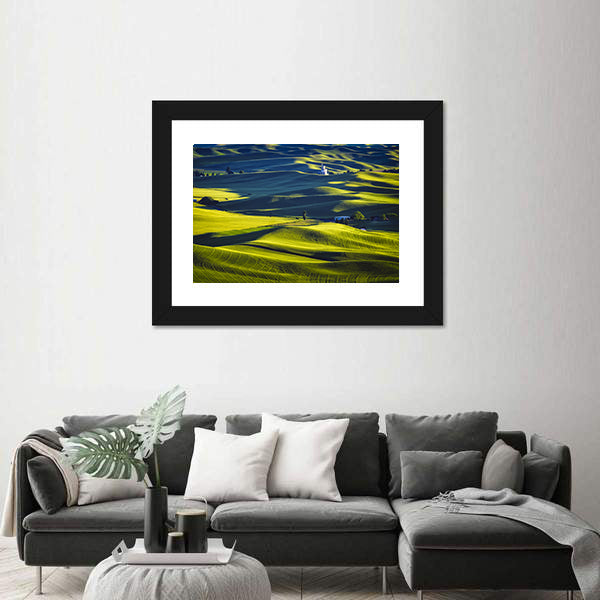 Palouse Rolling Hills at Sunset Canvas Wall Art