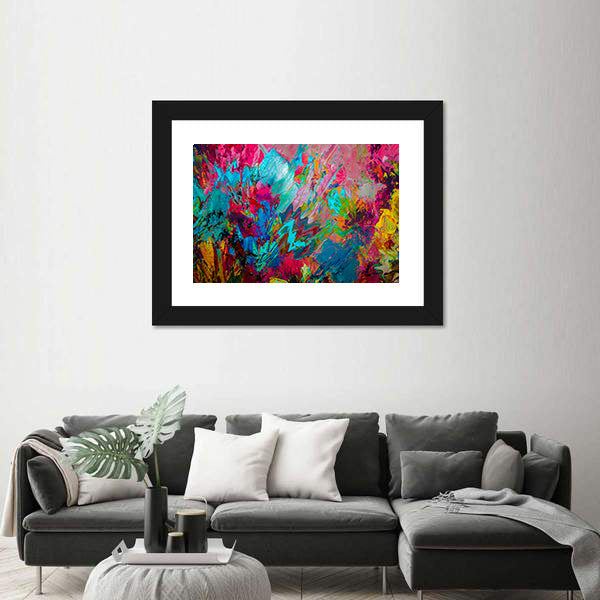 Colorful Brushstrokes Abstract Canvas Wall Art