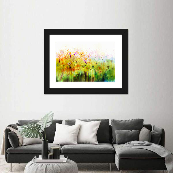 Cosmos Flowers Canvas Wall Art