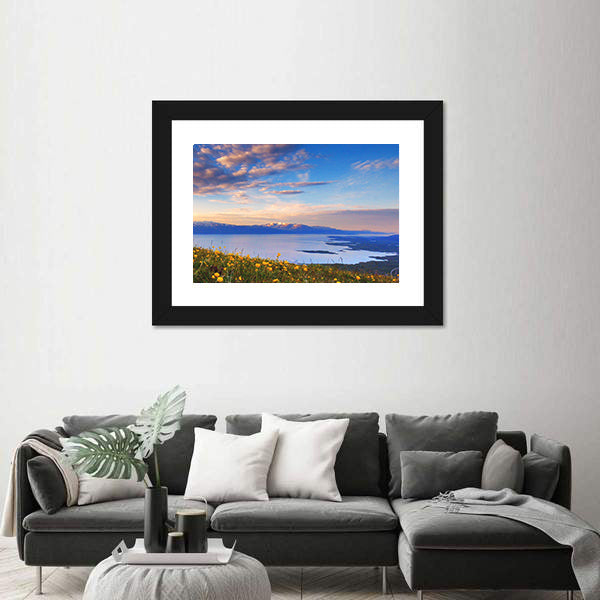 Mountain Lake In Abisko National Park In Sweden Canvas Wall Art