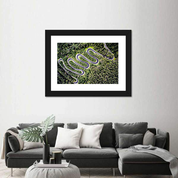 Transfagarasan Curvy Road In Romania Canvas Wall Art