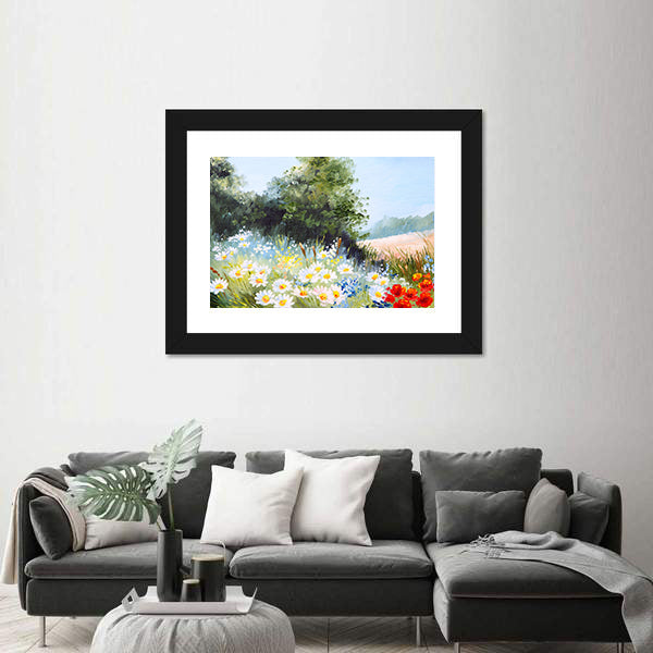 Meadow of Daisies Canvas Wall Art