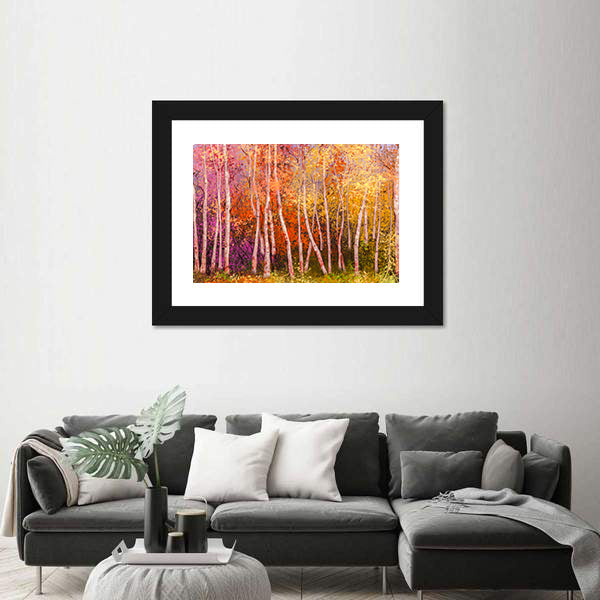 Colorful Autumn Trees Canvas Wall Art