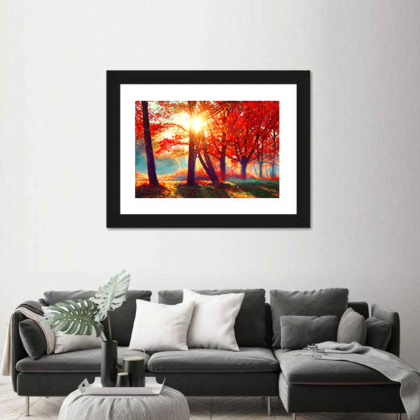 Beautiful Autumnal Park Canvas Wall Art