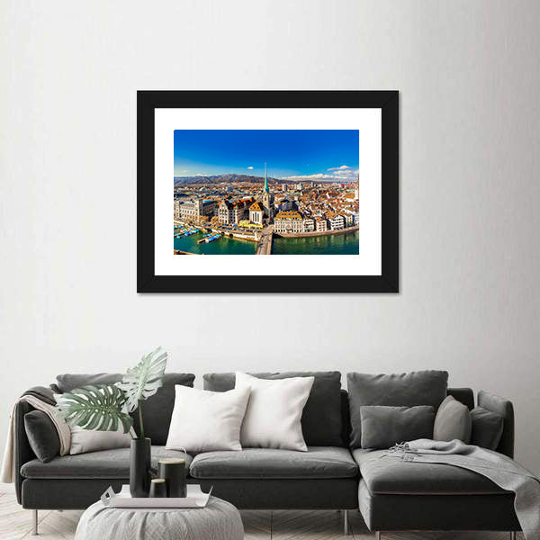 Historic Zurich City Canvas Wall Art