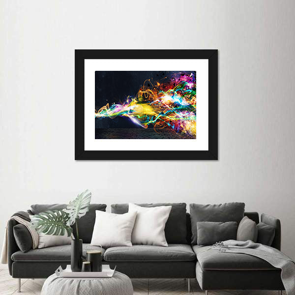 Colorful Light In Motion Canvas Wall Art