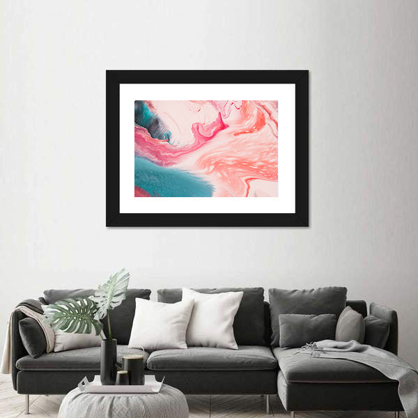 Marble Waves Abstract Canvas Wall Art