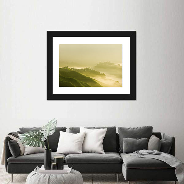 Tea Plantation At Cameron Highland Malaysia Canvas Wall Art
