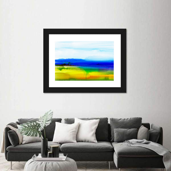 Semi Abstract Agriculture Fields Canvas Wall Art