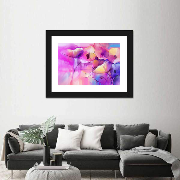 Tulip Flowers Abstract Canvas Wall Art