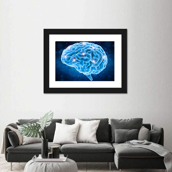 Brain Power Concept Canvas Wall Art