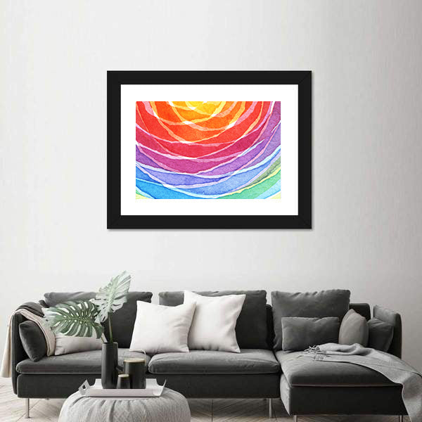 Rainbow Acrylic Abstract Canvas Wall Art
