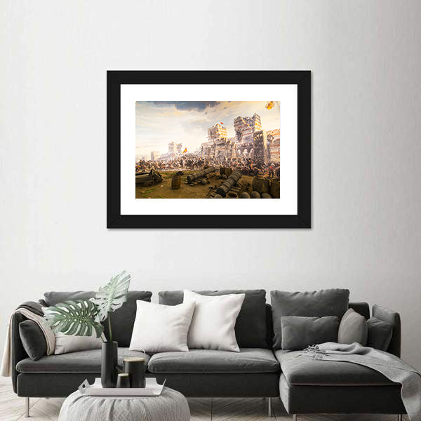 Fall of Constantinople in 1453 In Istanbul Canvas Wall Art