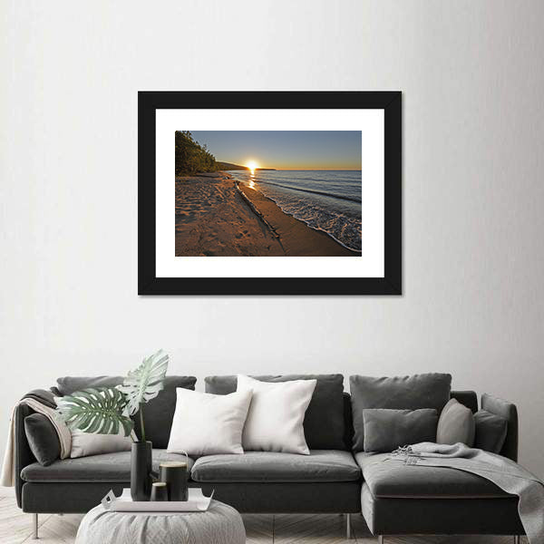 Lake Superior at Sunset Canvas Wall Art