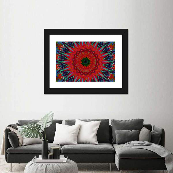 Lotus Blossom Mandala Canvas Wall Art