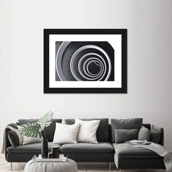 Spiral Ramp Abstract Canvas Wall Art