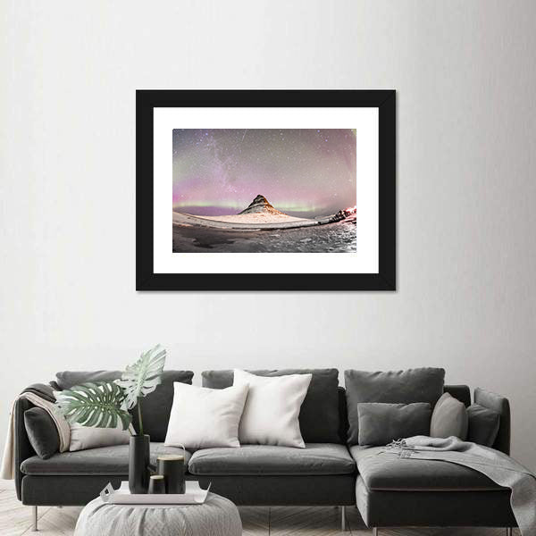 Aurora Borealis Over Kirkjufell Iceland Canvas Wall Art